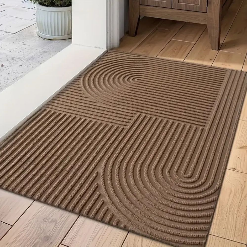 Striped Curve Entryway Mat