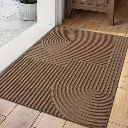Striped Curve Entryway Mat