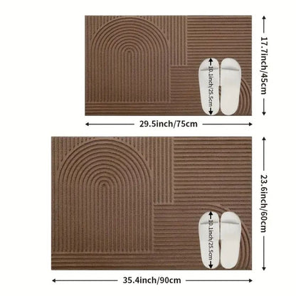 Striped Curve Entryway Mat