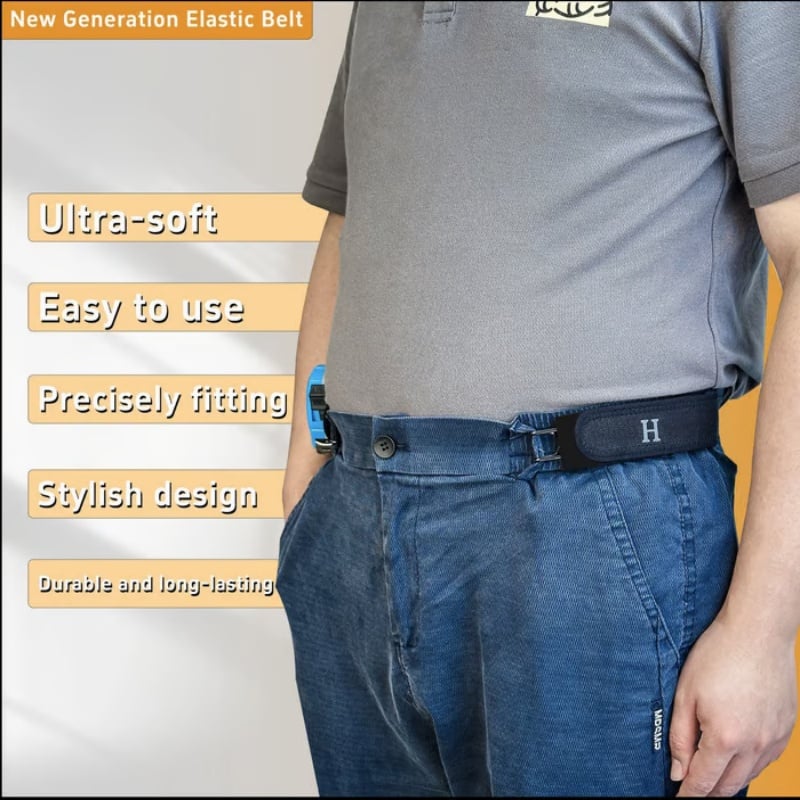 Unisex Tactical Elastic Belt – Soft, Adjustable, No Buckle Design