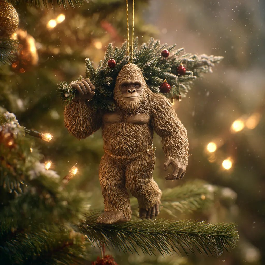 🎄👣Last Day 49% OFF - 2026 Wildlife Wonders CollectionTM  Bigfoot Ornament(2D)🌟