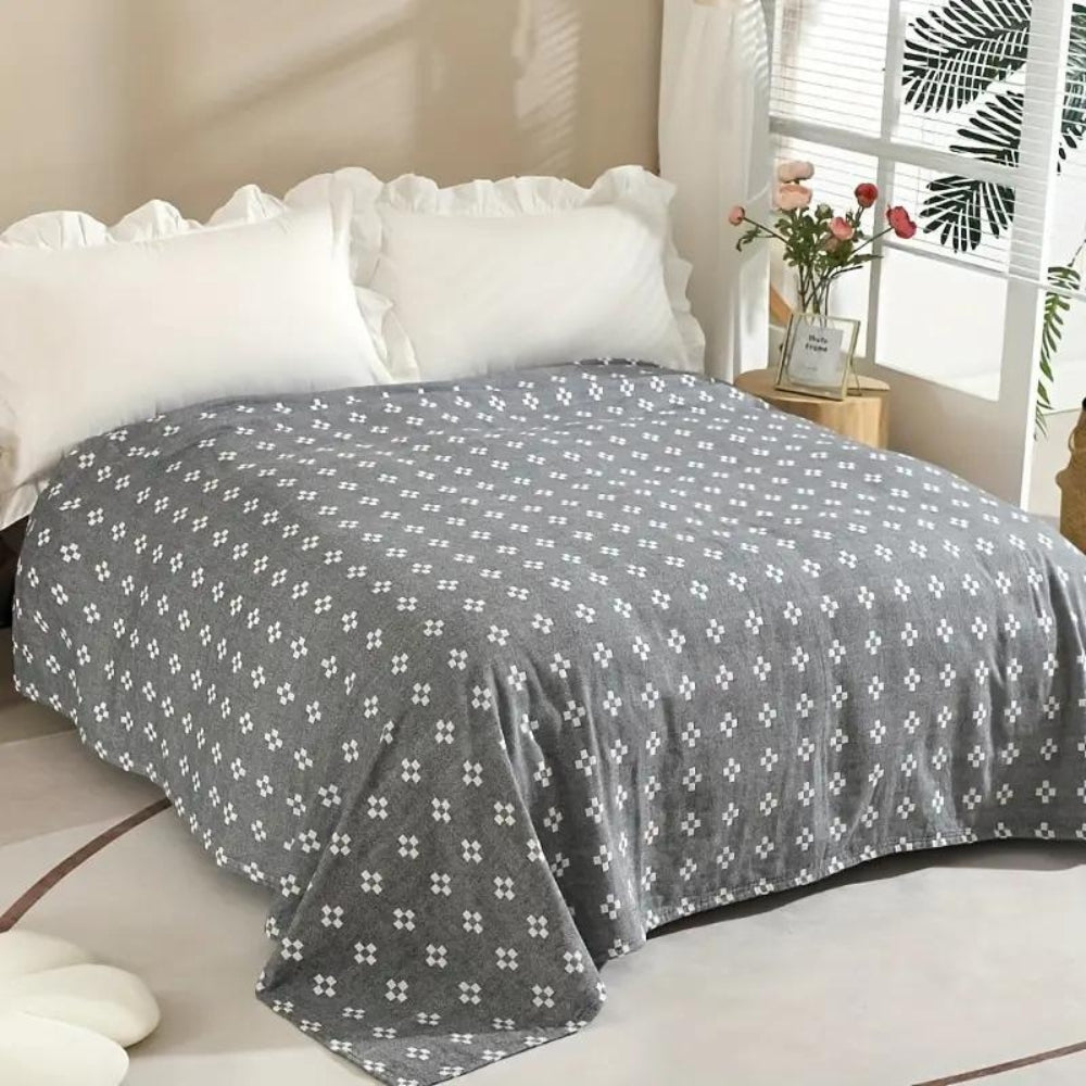 Cotton Diamond Pattern Gauze Blanket