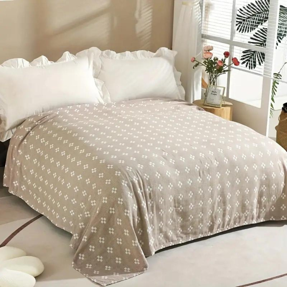 Cotton Diamond Pattern Gauze Blanket