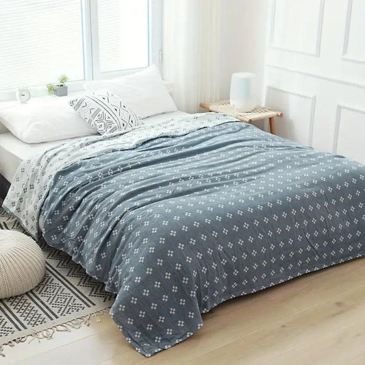 Cotton Diamond Pattern Gauze Blanket