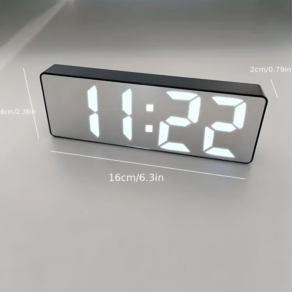 Modern Mirror Display Digital Alarm Clock