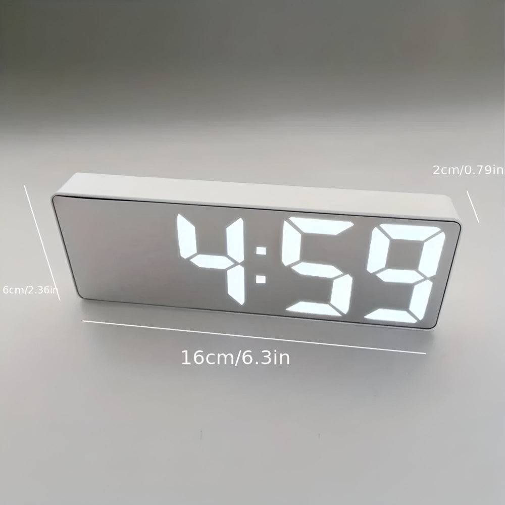 Modern Mirror Display Digital Alarm Clock