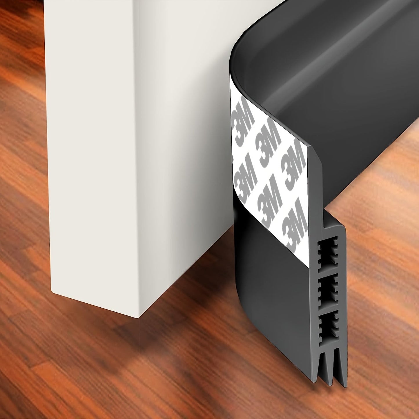 Silicone Door Seal with Adhesive for Drafts & Sound