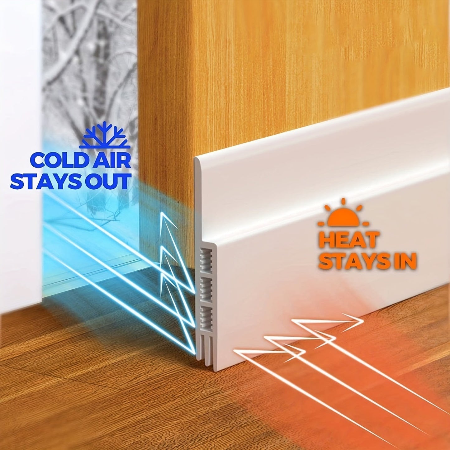 Silicone Door Seal with Adhesive for Drafts & Sound