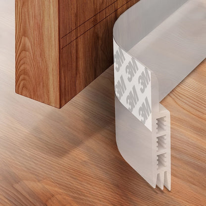 Silicone Door Seal with Adhesive for Drafts & Sound