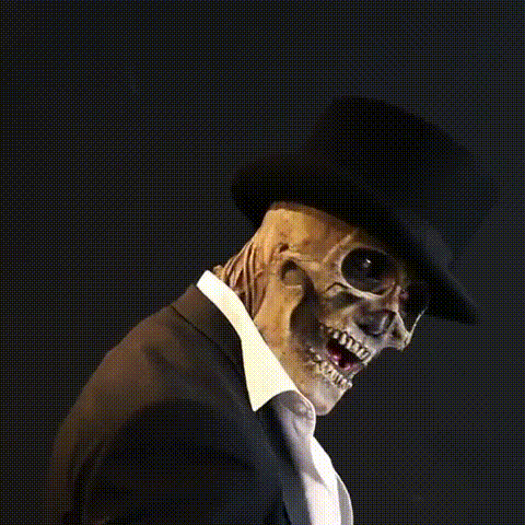 DREADSKULL – Lifelike skeleton mask & hat set for Halloween