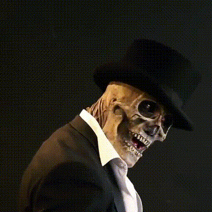 DREADSKULL – Lifelike skeleton mask & hat set for Halloween