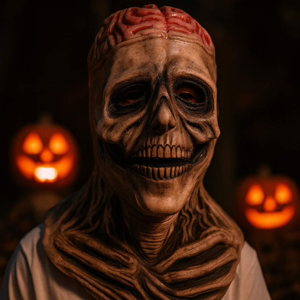 DREADSKULL – Lifelike skeleton mask & hat set for Halloween