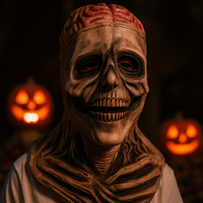 DREADSKULL – Lifelike skeleton mask & hat set for Halloween