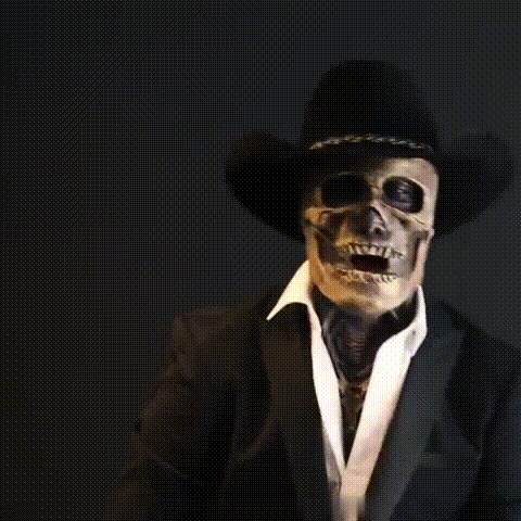 DREADSKULL – Lifelike skeleton mask & hat set for Halloween