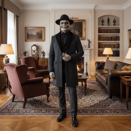 DREADSKULL – Lifelike skeleton mask & hat set for Halloween