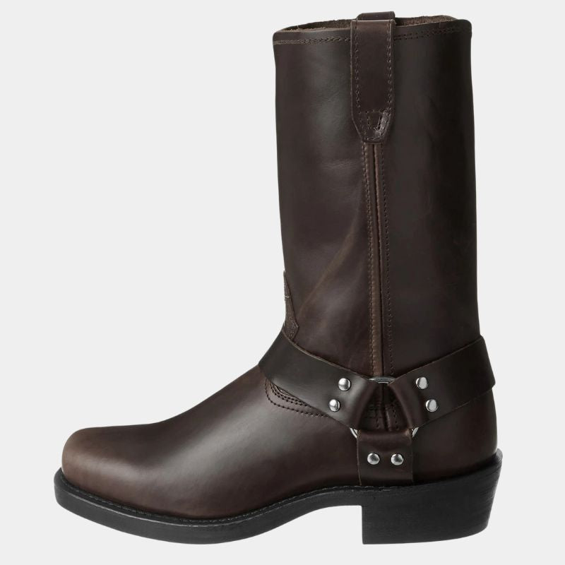 Men's Rugged Leather Harness Boots