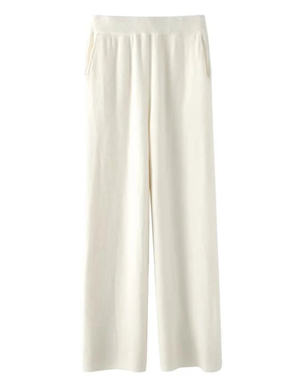 Elara Cashmere Comfort Pants for Women, High-Waisted
