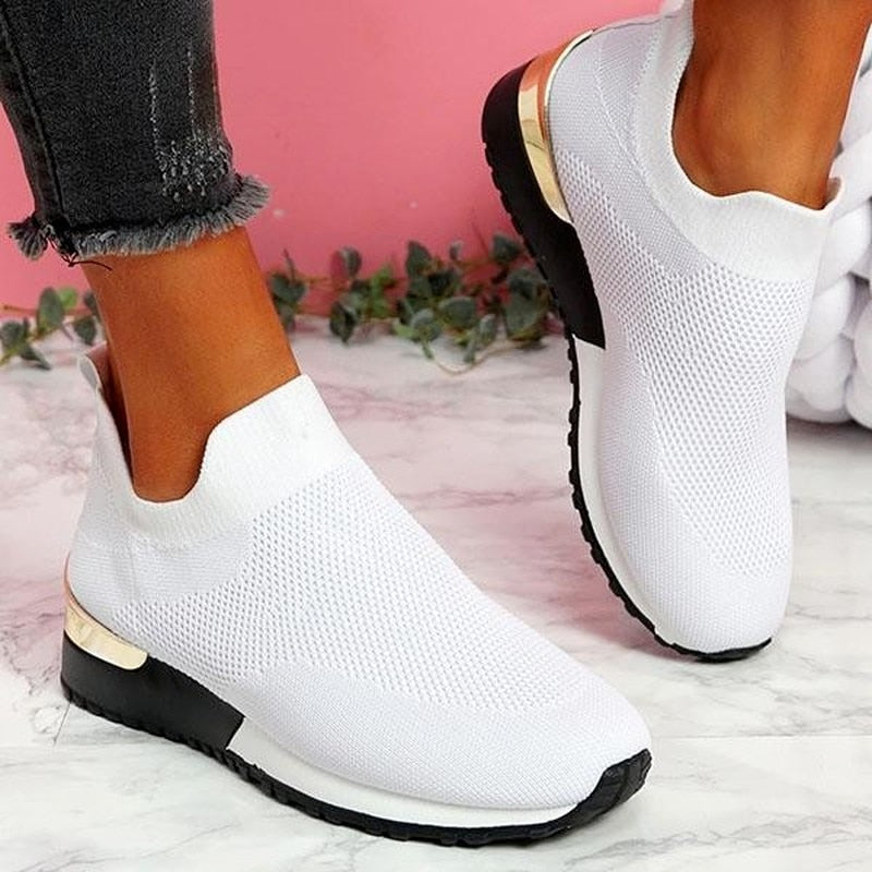 Comfy Slip-On Sneakers with Elastic