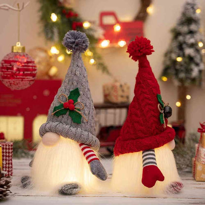Illuminated Festive Gnome Figure