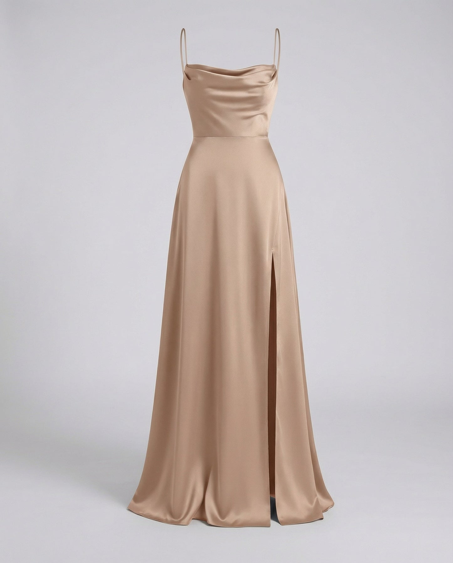 Niki | Women's Flowy Cowl Neck Maxi Dress with Slit