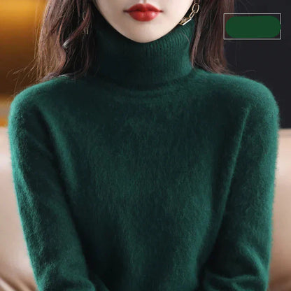 Women's 100% Pure Cashmere Turtleneck Sweater for Cold Weather