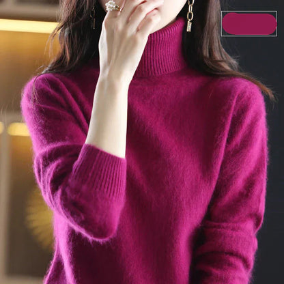 Women's 100% Pure Cashmere Turtleneck Sweater for Cold Weather