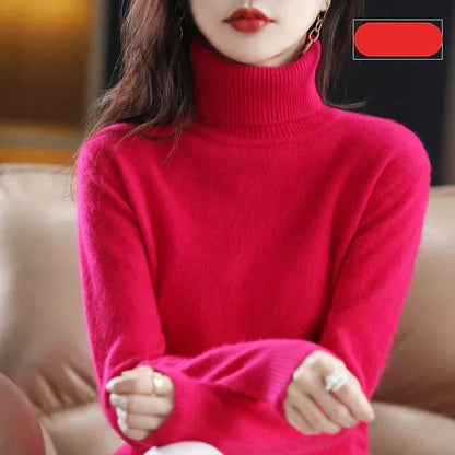Women's 100% Pure Cashmere Turtleneck Sweater for Cold Weather