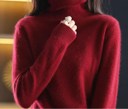 Women's 100% Pure Cashmere Turtleneck Sweater for Cold Weather