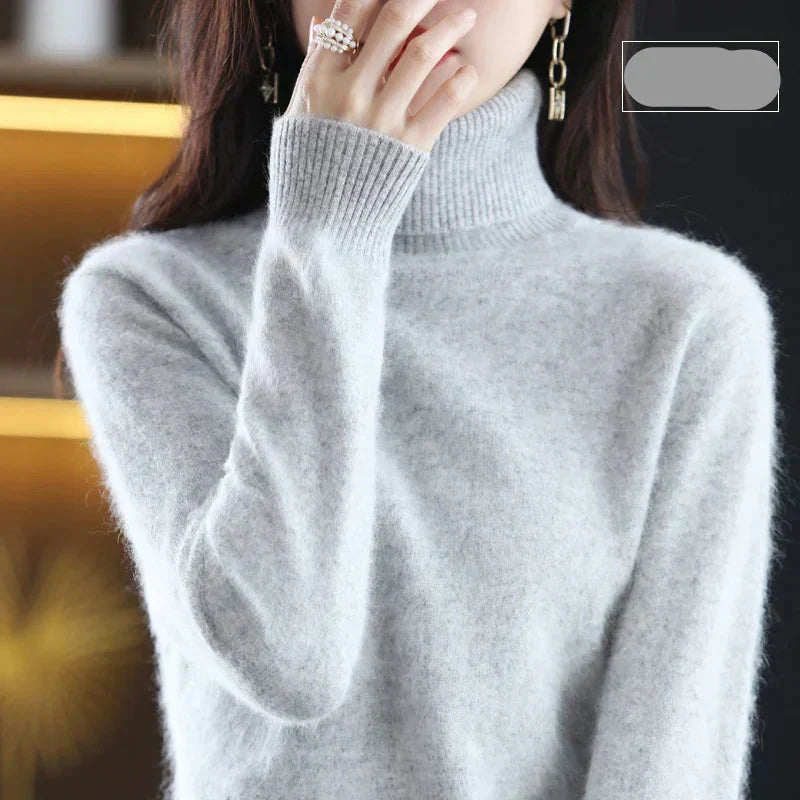 Women's 100% Pure Cashmere Turtleneck Sweater for Cold Weather