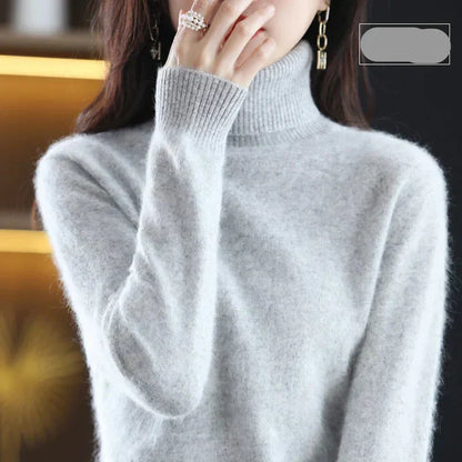 Women's 100% Pure Cashmere Turtleneck Sweater for Cold Weather
