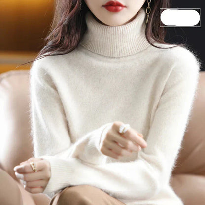 Women's 100% Pure Cashmere Turtleneck Sweater for Cold Weather