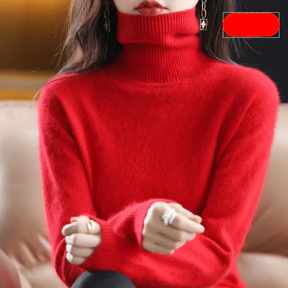Women's 100% Pure Cashmere Turtleneck Sweater for Cold Weather