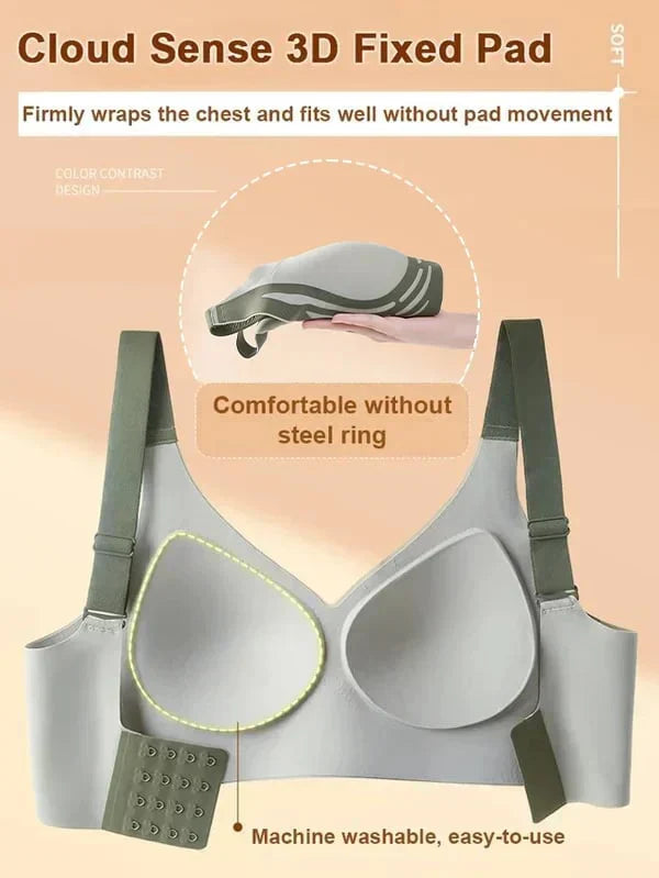 🎁Super Gather Bra | Wireless Push-up Bra👍No More Sagging Breasts