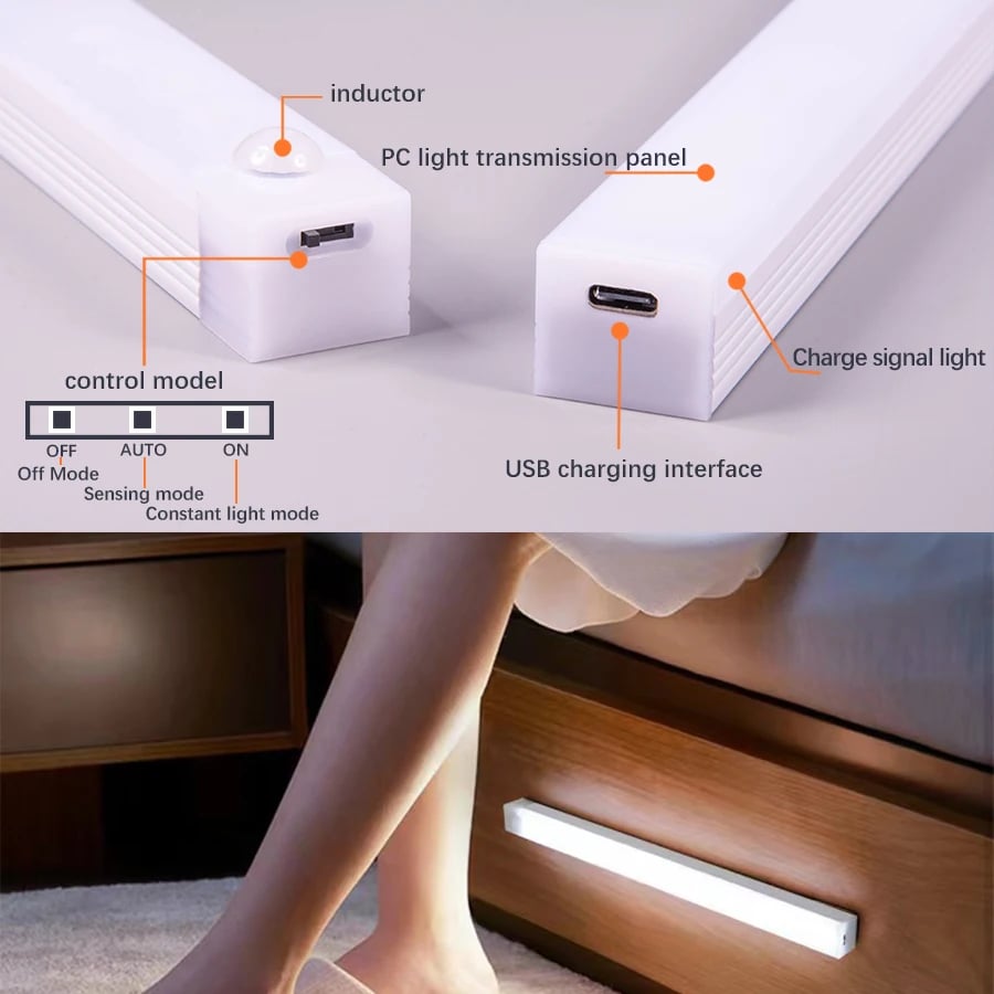 🏡💡Punch-Free Smart Magnetic Motion Sensor Rechargeable LED Light