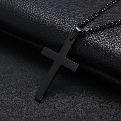 FAITHLINE NECKLACE – Classic men's necklace with stainless steel cross pendant