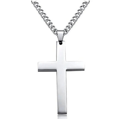 FAITHLINE NECKLACE – Classic men's necklace with stainless steel cross pendant