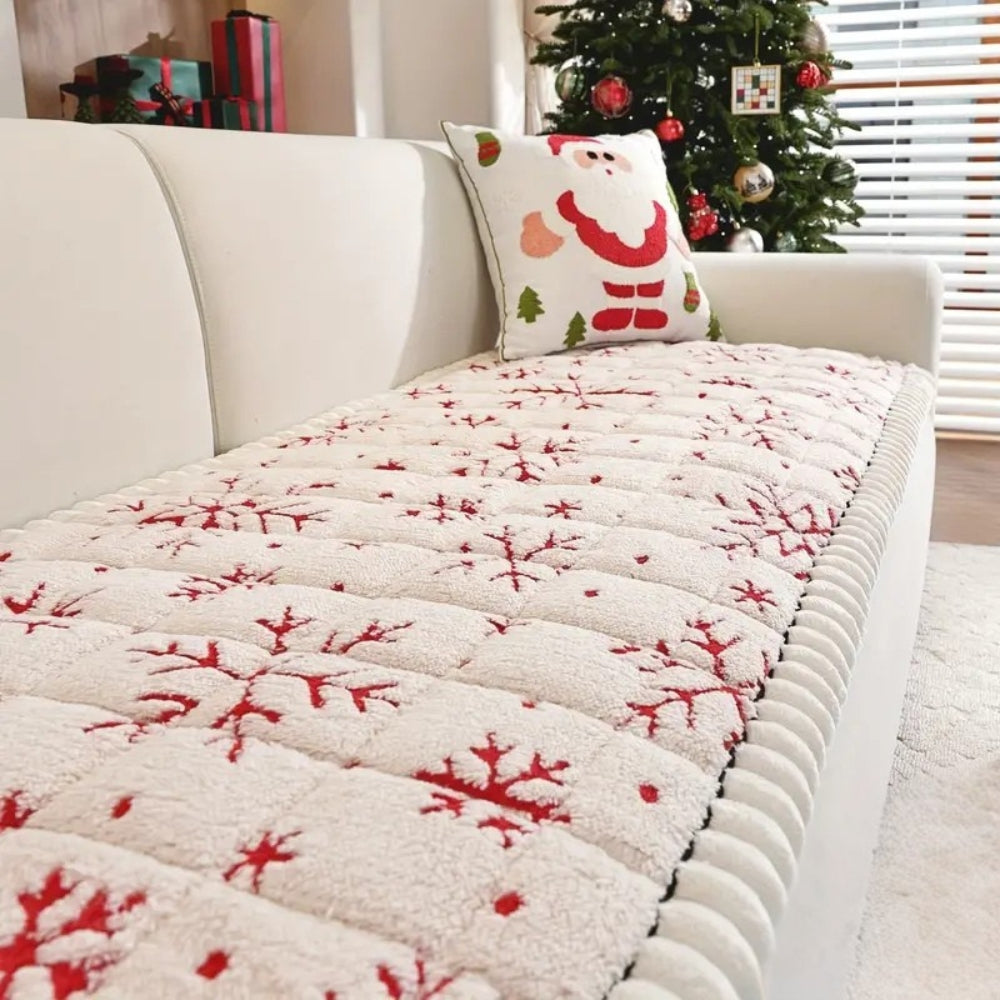 Seasonal Snowflake Sofa Protector Cover