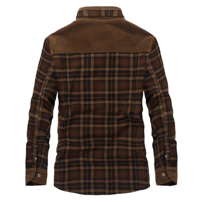 Men's Plaid Lined Shirt Jacket