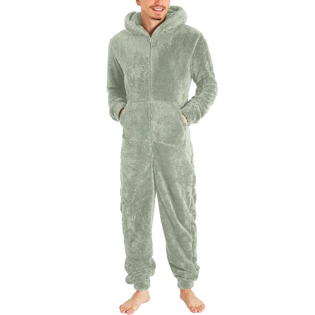 Fleece Jumpsuit Men - Warm & Cozy Overall