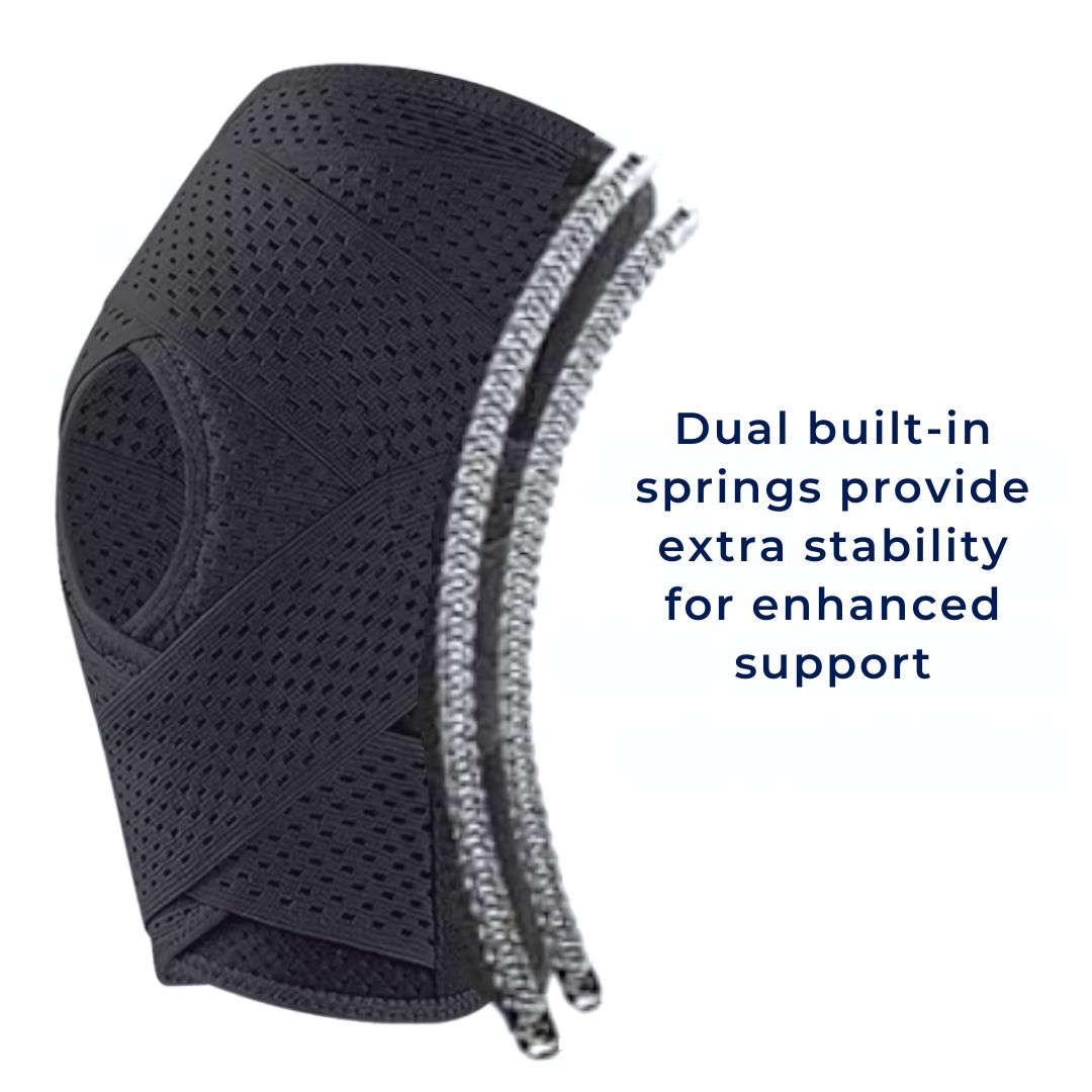 FlexGuard Knee Pads | with Support Compression Springs and Tension Strap - for Stability - Pain Relief and Protection Niki