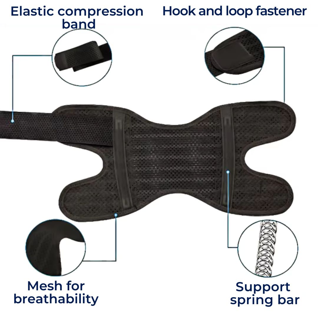 FlexGuard Knee Pads | with Support Compression Springs and Tension Strap - for Stability - Pain Relief and Protection Niki