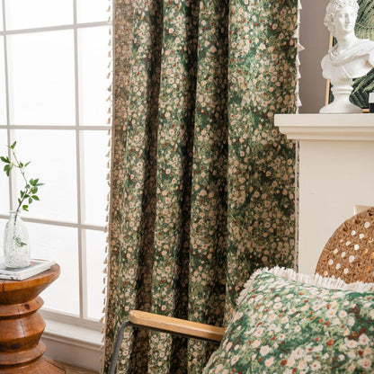 Floral Tapestry Curtain - Vintage French Style