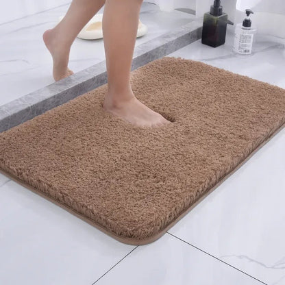 Plush Shag Bath Mat with Non-Slip Back