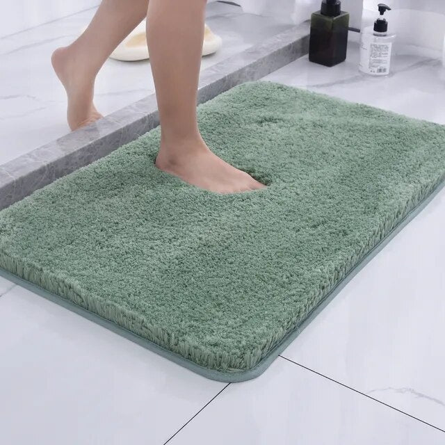 Plush Shag Bath Mat with Non-Slip Back
