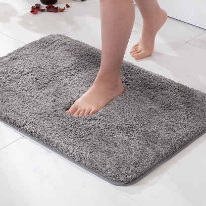 Plush Shag Bath Mat with Non-Slip Back