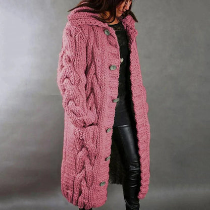 Niki | Cozy Cable Knit Long Coat