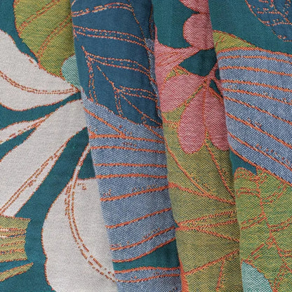 Botanical Print Cotton Gauze Throw Blanket