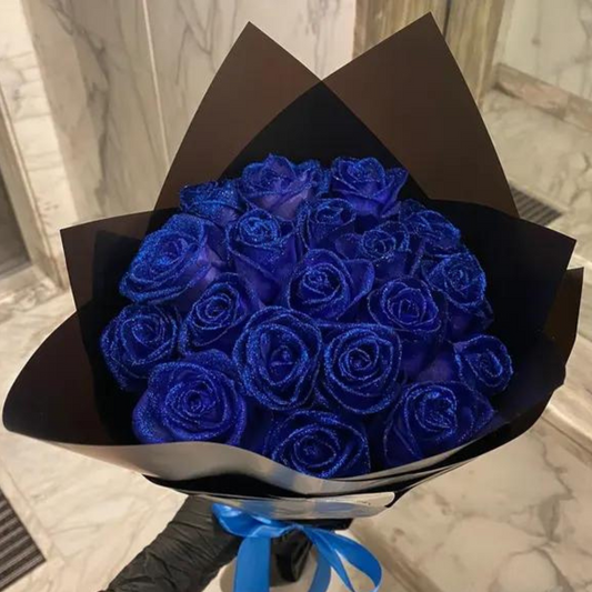 Sparkling Everlasting Rose Bouquet - Romantic Artificial Flowers