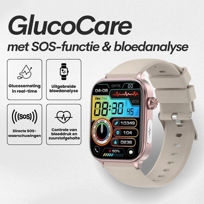 GlucoCare SOS - with SOS function incl. fall detection and certified blood glucose measurement (2025) - Original