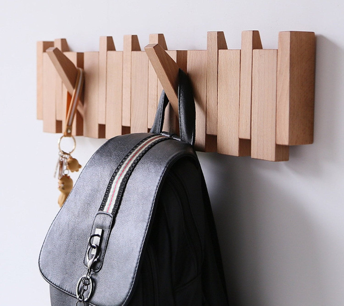 Wooden Piano Style Wall Hook | Handmade Organizer